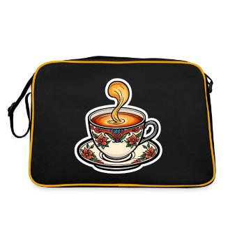 Teacup Neo Traditional - Retro Bag - black/gold - Back