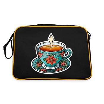 Teacup Neo Traditional - Retro Bag - black/gold - Back