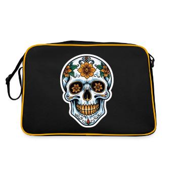 Crâne Néo Traditionnel - Sac Retro - noir/or - Dos