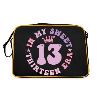 In My Sweet Thirteen Era 13th Birthday Groovy 13th - Retro Bag - black/gold - Back