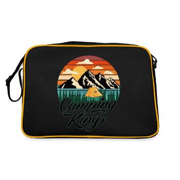Camping King - Retro Tasche - Schwarz/Gold - Hinten