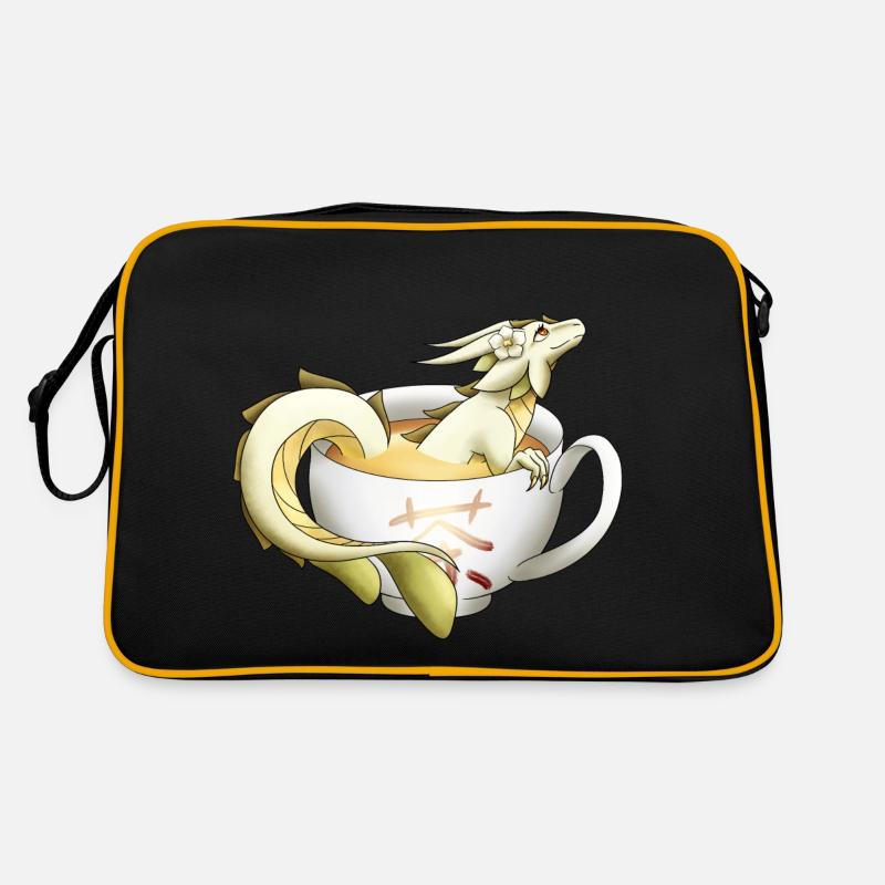 Weißer Tee Drache Retro Tasche