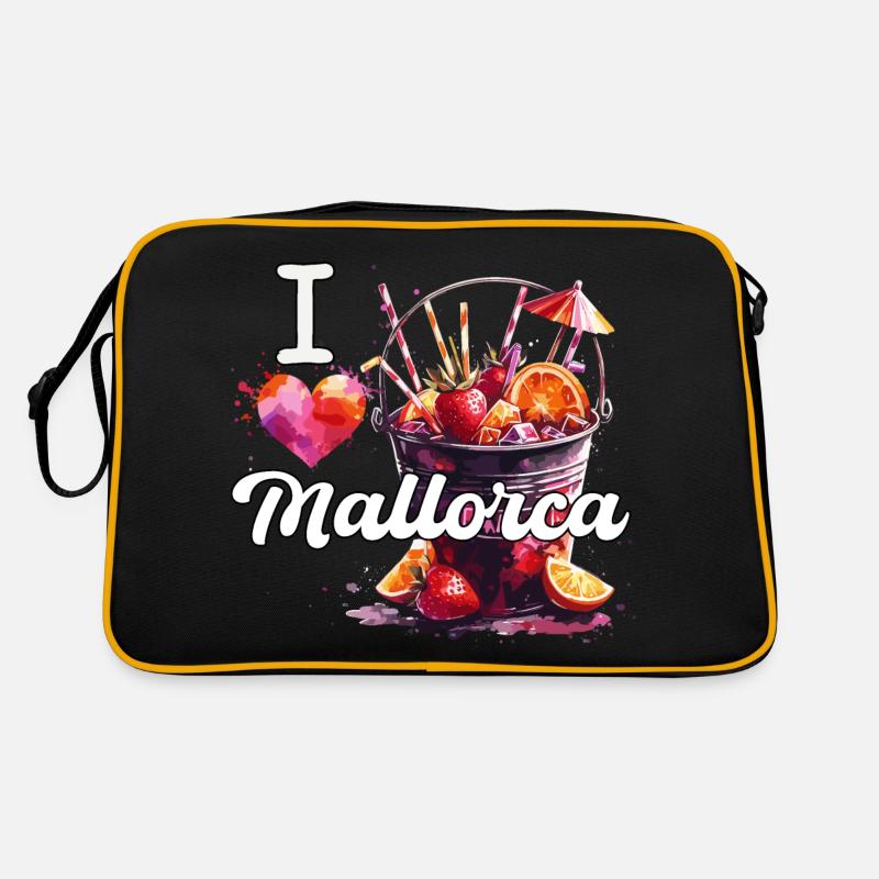 Ich liebe Mallorca Geschenk Retro Tasche