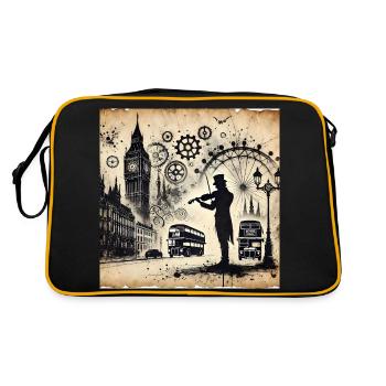 The London Violinist: Steampunk Melodies - Retro Bag - black/gold - Back