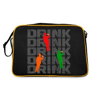 Drink Party Fête des pères Fêtes - Sac Retro - noir/or - Dos