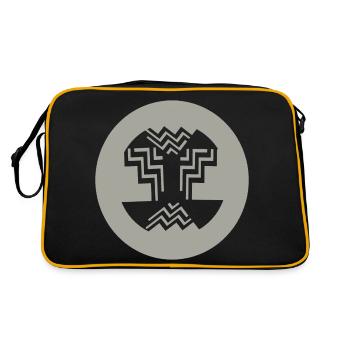 Conception circulaire-intérieure - Sac Retro - noir/or - Dos
