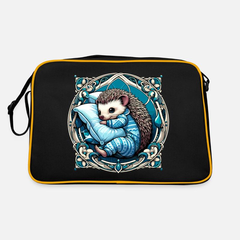 Hedgehog Cuddle Cuddly Pillow Gift Retro Bag