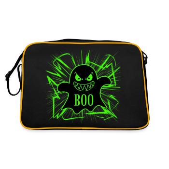 fantôme Halloween fantômes motif effrayant - Sac Retro - noir/or - Dos