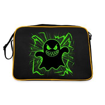 fantôme Halloween fantômes motif effrayant - Sac Retro - noir/or - Dos