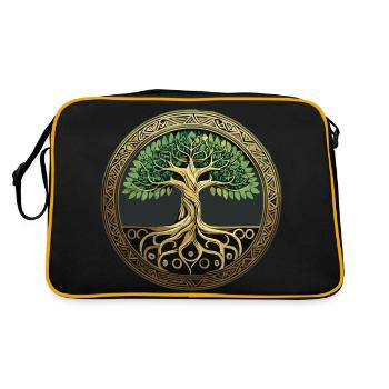 Arbre de Vie Viking Midgard Thor Valhalla - Sac Retro - noir/or - Dos