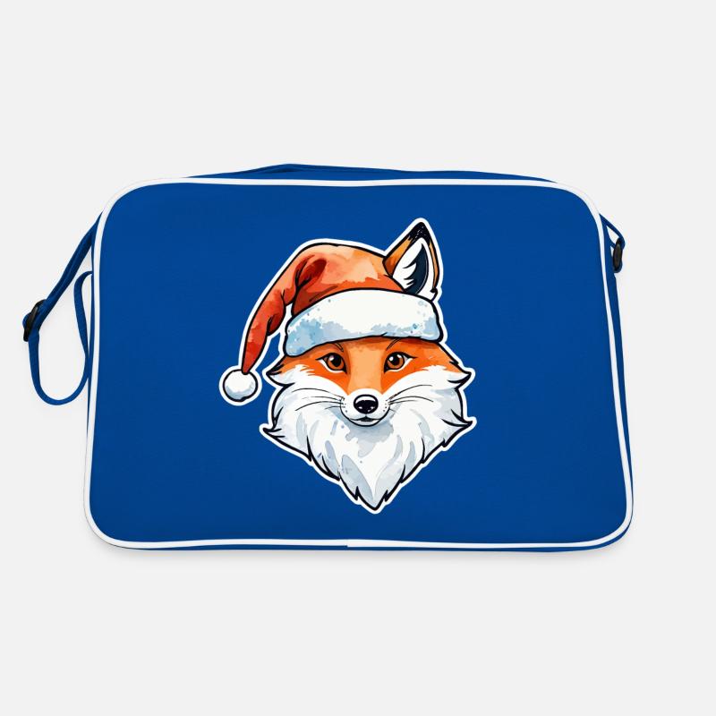 Fox Christmas Watercolors Retro Bag