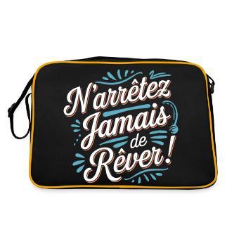 N'arrêtez jamais de rêver - Sac Retro - noir/or - Dos