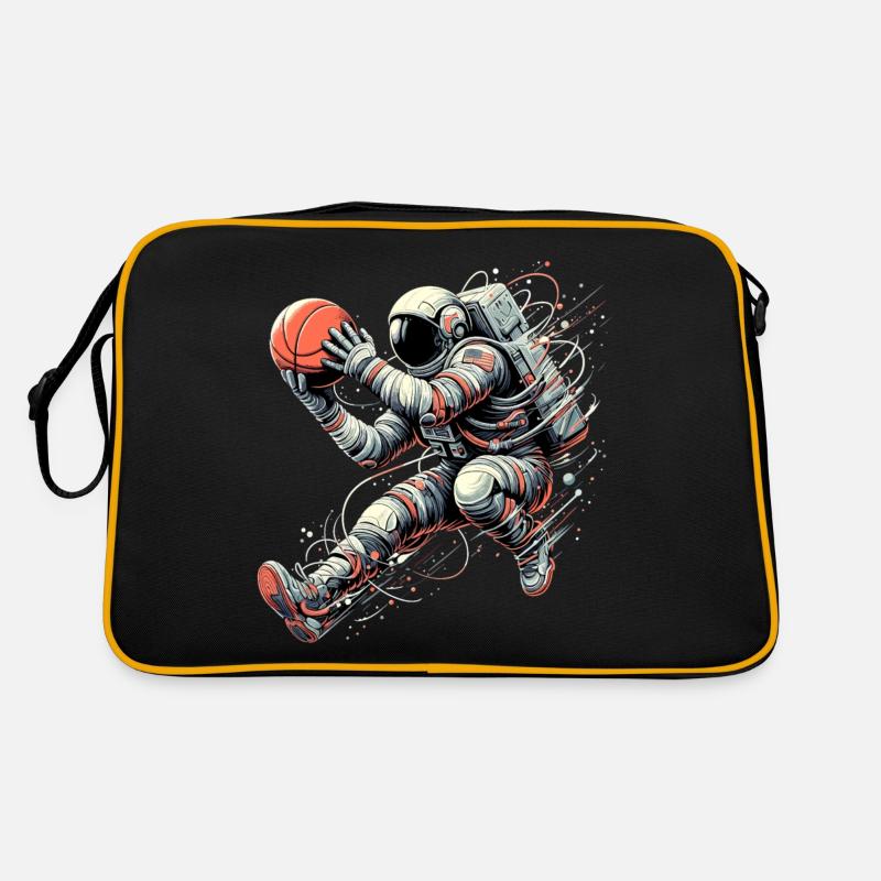 Basketball Astronaut Raumfahrer Geschenk Retro Tasche