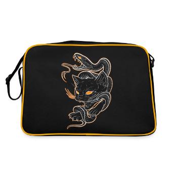 Kunst der alten Schule - Retro Tasche - Schwarz/Gold - Hinten