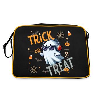 Trick or Treat Ghost - Retro Bag - black/gold - Back
