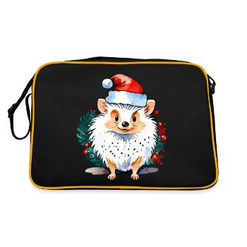 Dessin de Noël hérisson - Sac Retro - noir/or - Dos