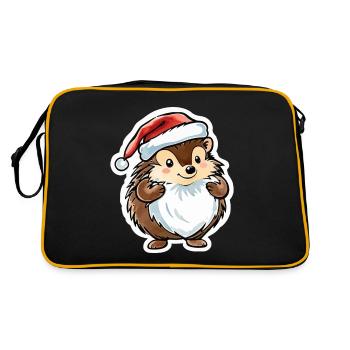 Dessin de Noël hérisson - Sac Retro - noir/or - Dos