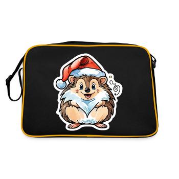 Dessin de Noël hérisson - Sac Retro - noir/or - Dos