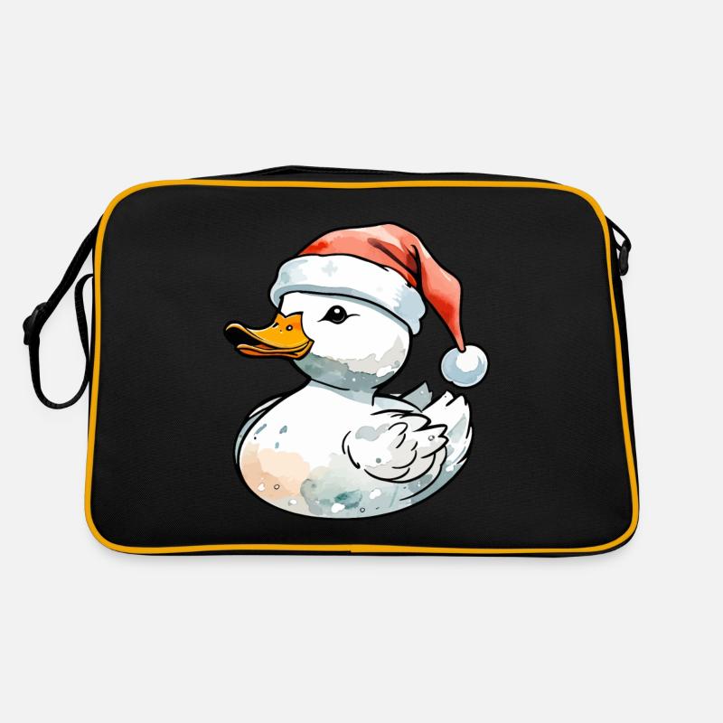 Dessin de Noël de canard Sac Retro