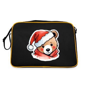 Dessin de Noël Ours - Sac Retro - noir/or - Dos