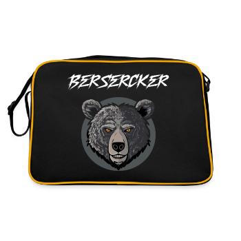 Berserker Ours Guerrier Odin Runes Kompas nordiques - Sac Retro - noir/or - Dos