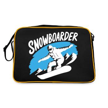 Snowboard Snowboarder Snowboarding Winter sports - Retro Bag - black/gold - Back