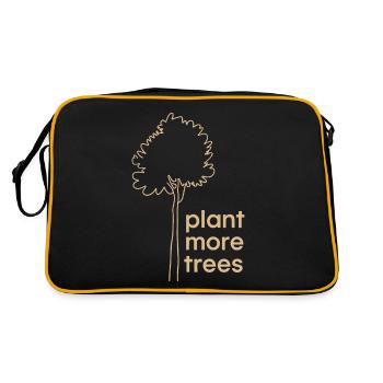 Plant More Trees - Nature Conservation Saying - Retro Bag - black/gold - Back