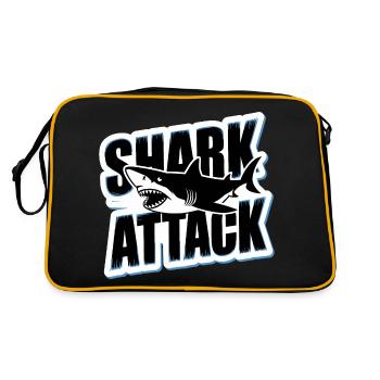 Requin Attaque de requin Amoureux de la mer - Sac Retro - noir/or - Dos