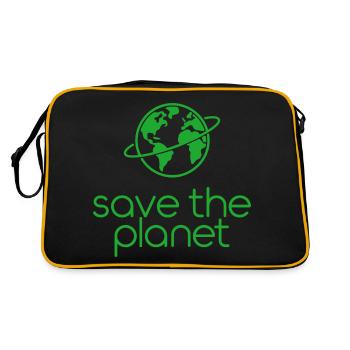 Save the Planet Earth Environmental Activists - Retro Bag - black/gold - Back