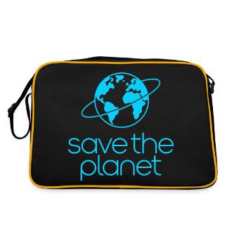 Save the Planet Earth Environmental Activists - Retro Bag - black/gold - Back
