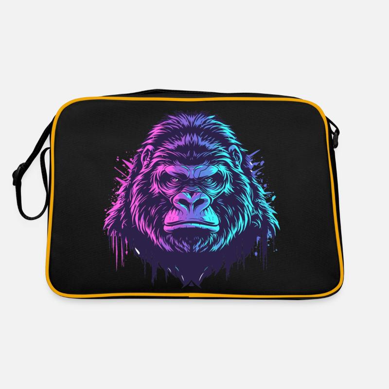 Brightly Colored Gorilla Retro Bag