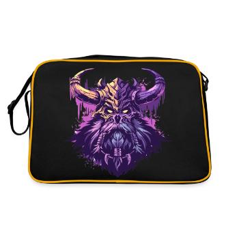 Tête de viking en art pop coloré - Sac Retro - noir/or - Dos