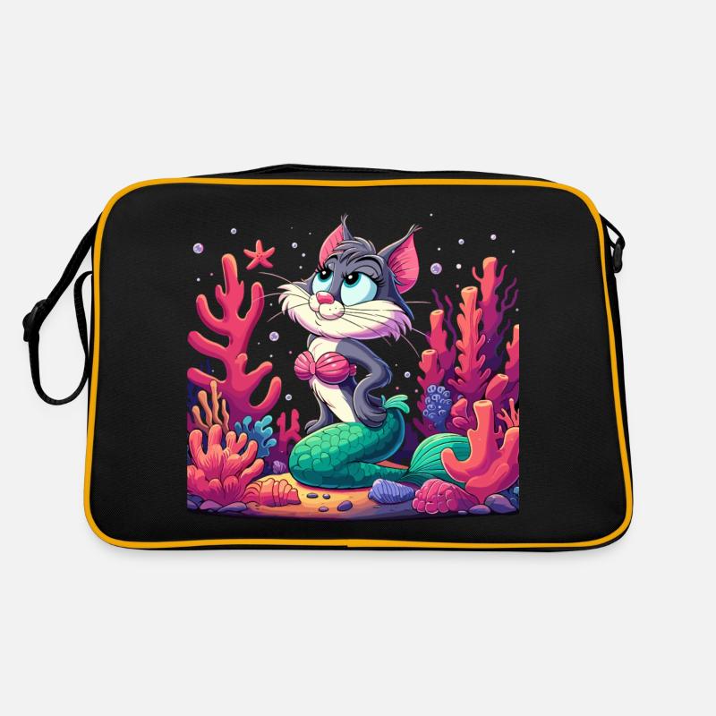 Sirène Sirène Chat Chat Eau Chat Cadeau Sac Retro