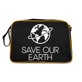 Militant écologiste Save our Earth Earth - Sac Retro - noir/or - Dos