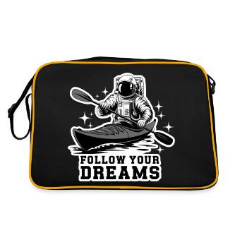 Kayak Astronaute Suivez vos rêves - Sac Retro - noir/or - Dos