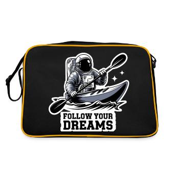Kayak Astronaute Suivez vos rêves - Sac Retro - noir/or - Dos