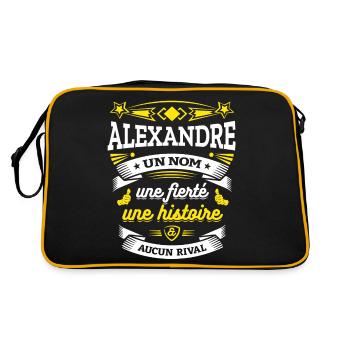 ALEXANDRE UN NOM UNE FIERTÉ AUCUN RIVAL - Sac Retro - noir/or - Dos