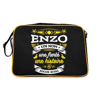 ENZO UN NOM UNE FIERTÉ AUCUN RIVAL - Sac Retro - noir/or - Dos