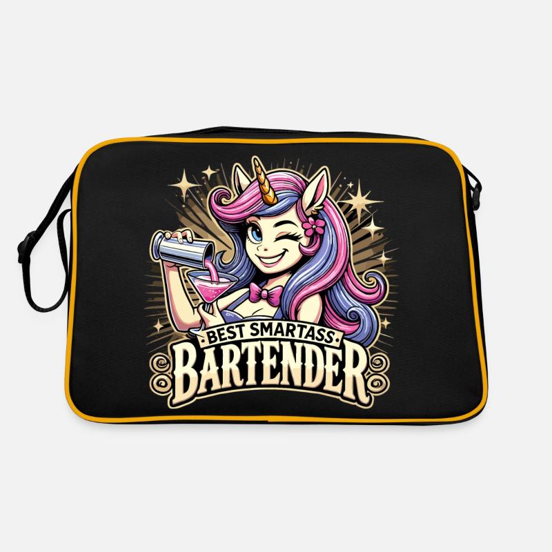 Barman Barmaid Licorne Cadeau Sac Retro