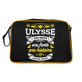ULYSSE UN NOM UNE FIERTÉ AUCUN RIVAL - Sac Retro - noir/or - Dos