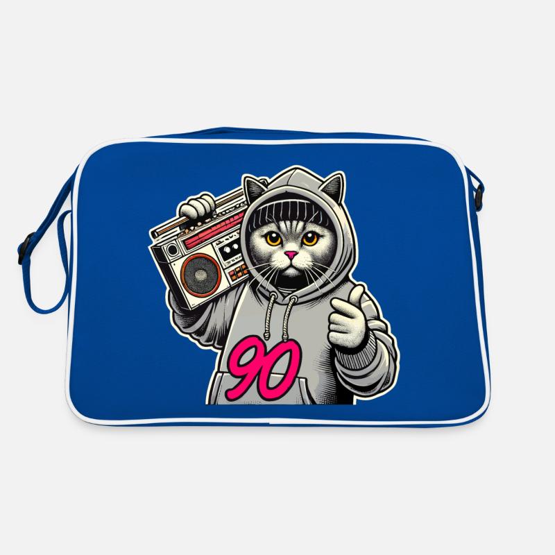 90 Ghettoblaster Britisch Kurzhaar Katze Geschenk Retro Tasche