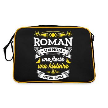 ROMAN UN NOM UNE FIERTÉ AUCUN RIVAL - Sac Retro - noir/or - Dos