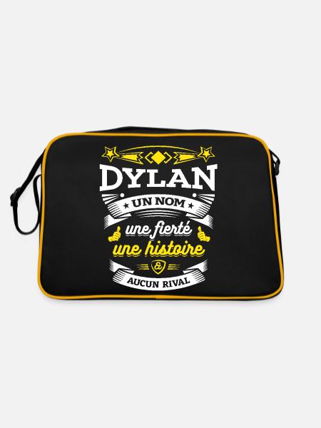 DYLAN UN NOM UNE FIERTÉ AUCUN RIVAL - Sac Retro - noir/or - Dos
