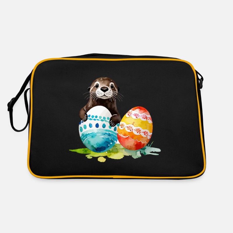 Otter Easter Watercolor Retro Bag
