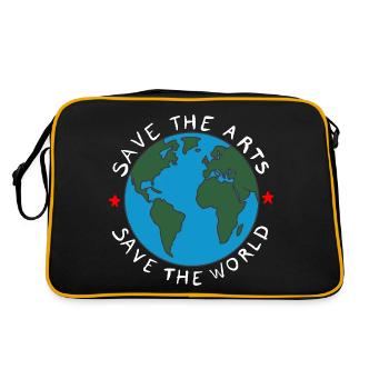 Sauvez les arts Sauvez le monde Militant écologiste de la Terre - Sac Retro - noir/or - Dos