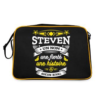 STEVEN UN NOM UNE FIERTÉ AUCUN RIVAL - Sac Retro - noir/or - Dos