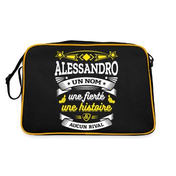 ALESSANDRO UN NOM UNE FIERTÉ AUCUN RIVAL - Sac Retro - noir/or - Dos