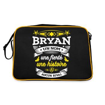 BRYAN UN NOM UNE FIERTÉ AUCUN RIVAL - Sac Retro - noir/or - Dos