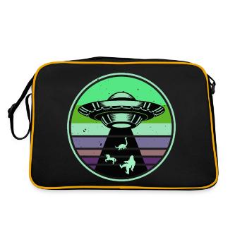 UFO Bigfoot Nessie Unicorn - Retro Bag - black/gold - Back