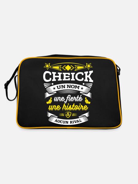 CHEICK UN NOM UNE FIERTÉ AUCUN RIVAL - Sac Retro - noir/or - Dos